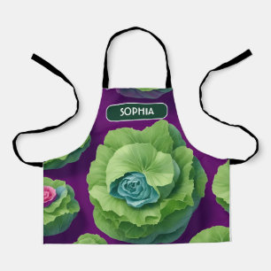 Cabbage Floral Personalisiertes Muster Schürze
