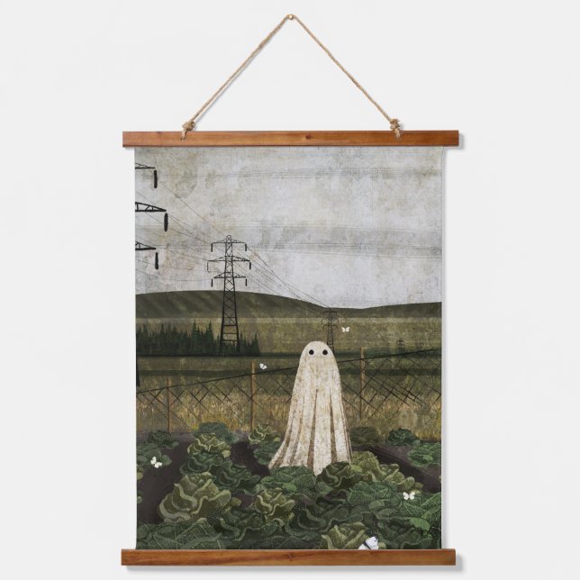 Cabbage Patch Ghosts Wandteppich Mit Holzrahmen (Vorderseite)
