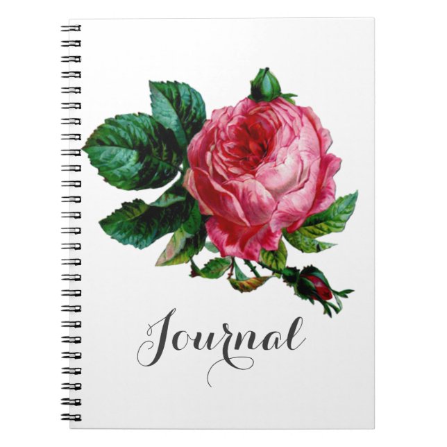 Cabbage Rose Journal-Notebook Notizblock (Vorderseite)