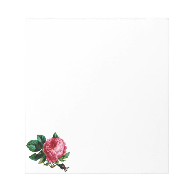 Cabbage-Rose Notepad Notizblock (Vorderseite)