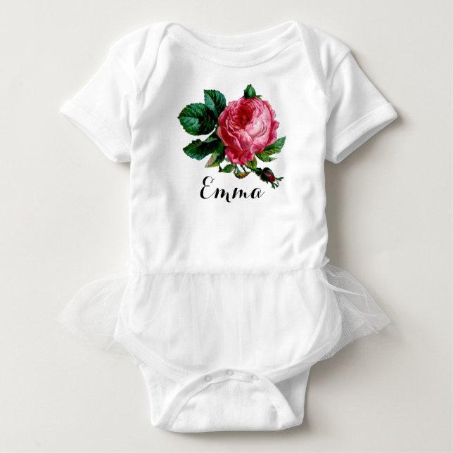 Cabbage Rose Tuti Onesy Baby T-shirt (Vorderseite)
