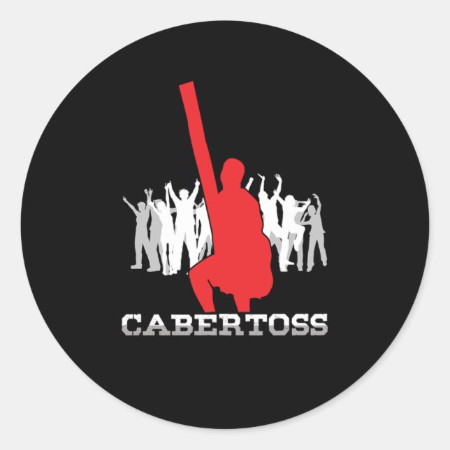 Caber Toss Scottish Highland Games Cool Game Gift Runder Aufkleber (Vorderseite)