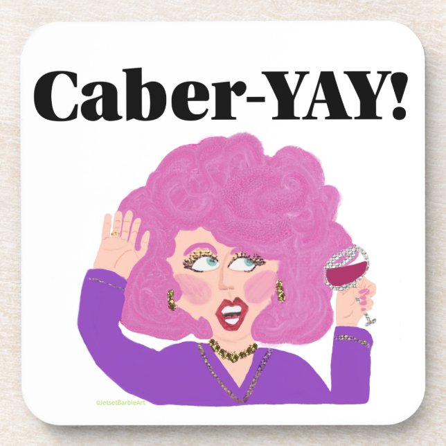 Caber-YAY wine lady Untersetzer (Vorderseite)
