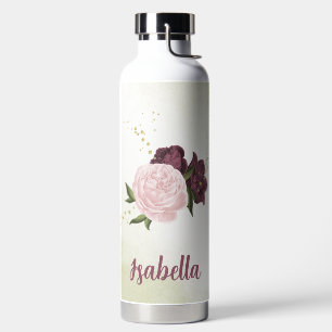 Cabernet rosa floral Grünzeug Trinkflasche