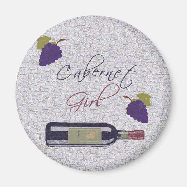 Cabernet Sauvignon Girl Vintag Magnet (Vorne)