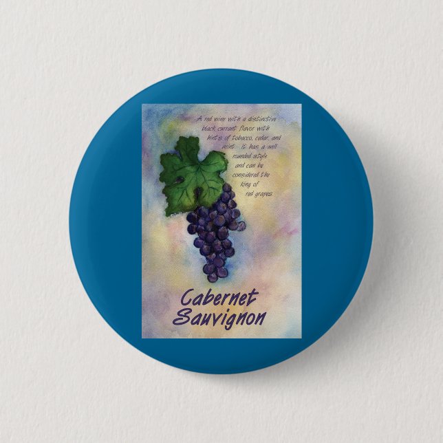 Cabernet Sauvignon Wine Button (Vorderseite)