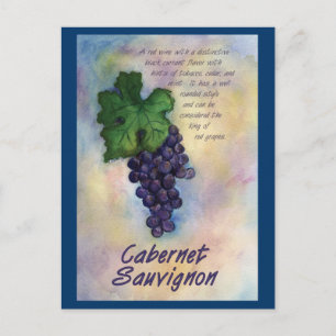 Cabernet Sauvignon Wine Postcard Postkarte