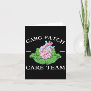 Cabg Patch Care Team Krankenschwester Cabbage Herz Karte
