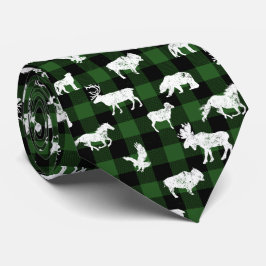 Cabin Buffalo Kariert Lumberjack Karo Pattern Gree Krawatte