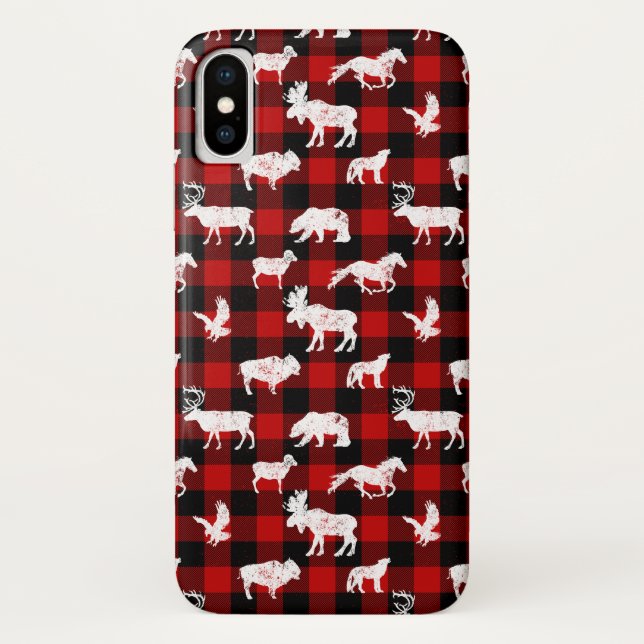 Cabin Buffalo Kariert Lumberjack Karo Red Case-Mate iPhone Hülle (Rückseite)