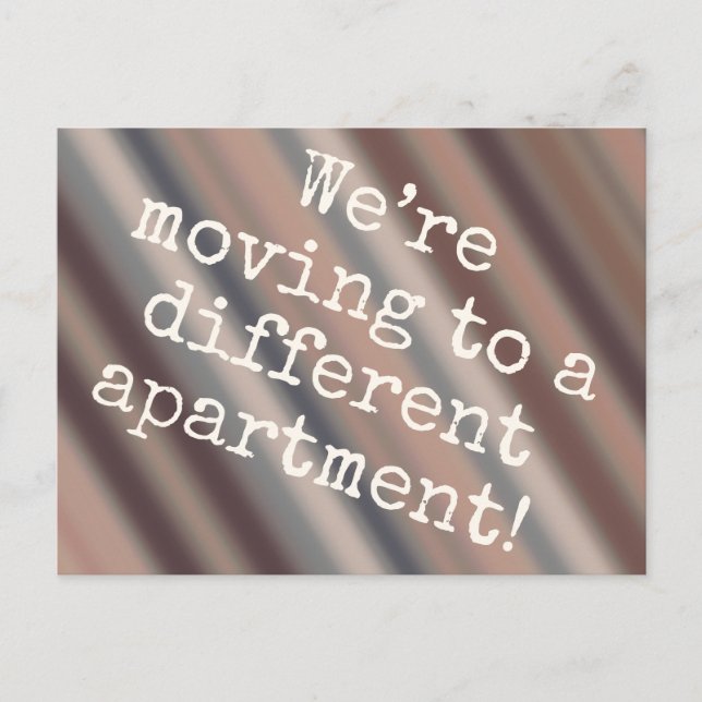 Cabin Chic Neue Wohnung Postcard Ankündigungspostkarte (Vorderseite)