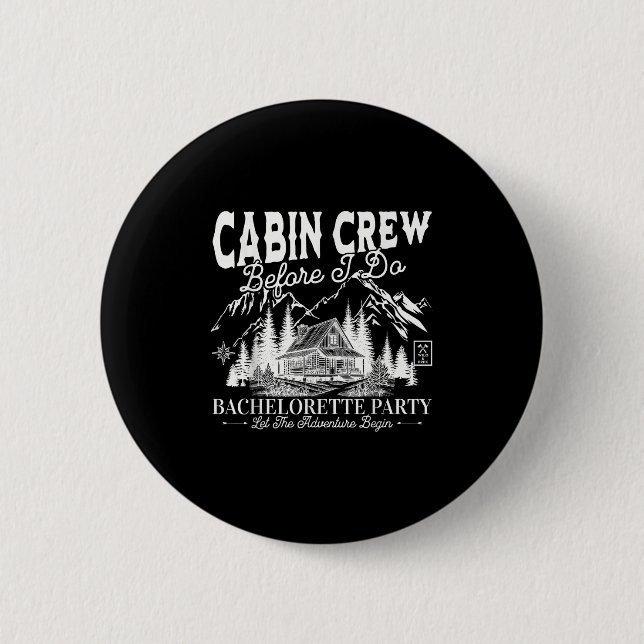 Cabin Crew Bevor ich Camp Bach Junggesellinnenabsc Button (Vorderseite)