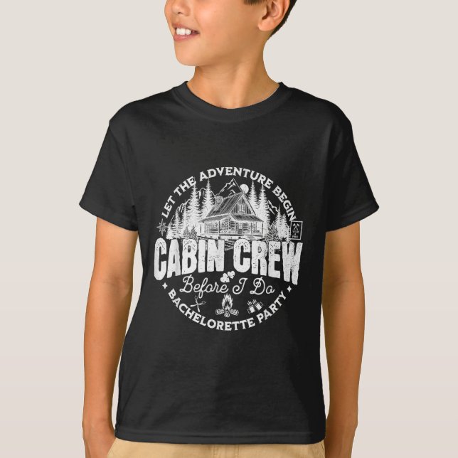 Cabin Crew Bevor ich Junggesellinnenabschied Camp  T-Shirt (Vorderseite)
