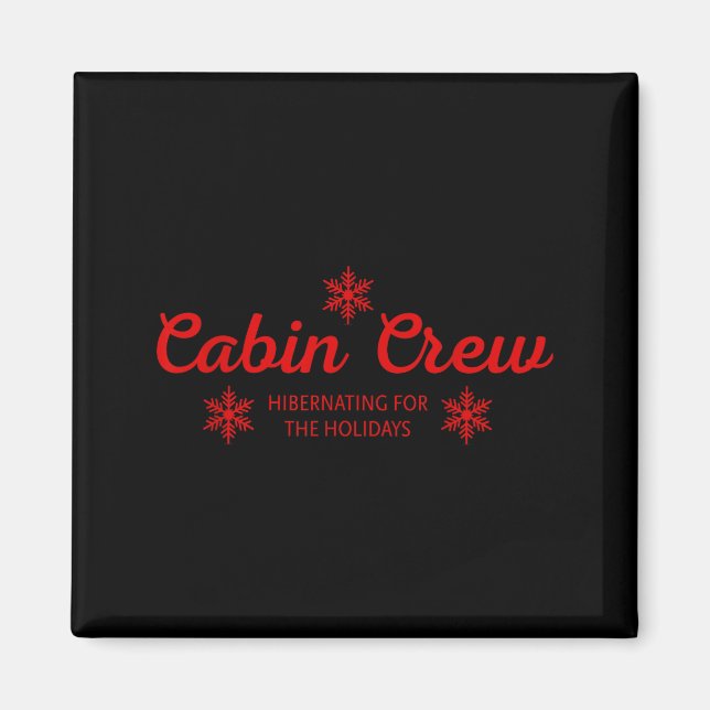 Cabin Crew Christmas Pjs Family Christmas Pajamas  Magnet (Vorne)