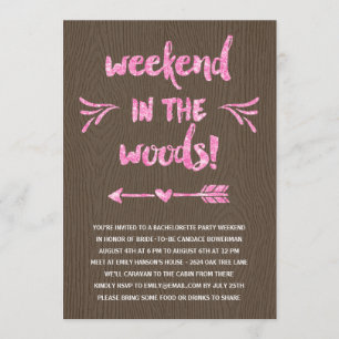 Cabin Fever   Rustikale Bachelorette-Party im Chic Einladung