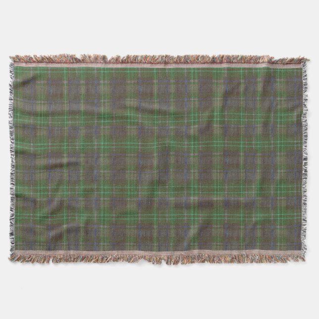 Cabin Forest Green Tartan Decke (Vorderseite)