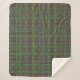Cabin Forest Green Tartan Sherpadecke