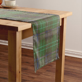 Cabin Forest Grün Tartan Kurzer Tischläufer