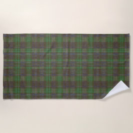 Cabin Forest Grün Tartan Strandtuch