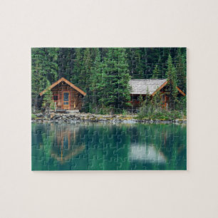Cabin Forest Woods Vacation Holiday Lake Puzzle