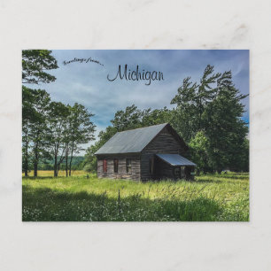 Cabin Houghton Michigan Postkarte