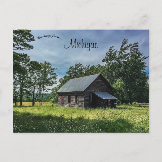 Cabin Houghton Michigan Postkarte (Vorderseite)