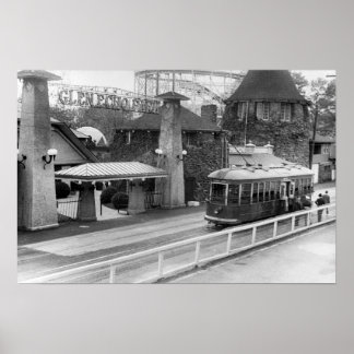 Cabin John Streetcar, 1930er Poster