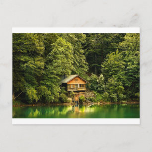 Cabin Lake House Postkarte