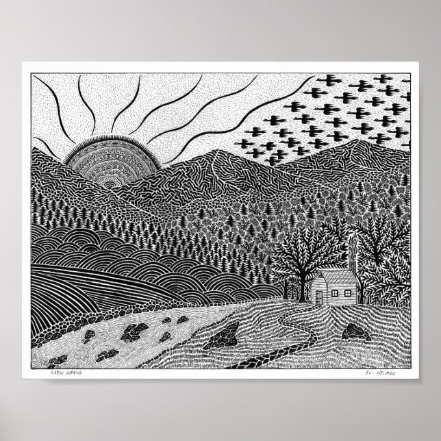 Cabin Morning Poster (Vorne)