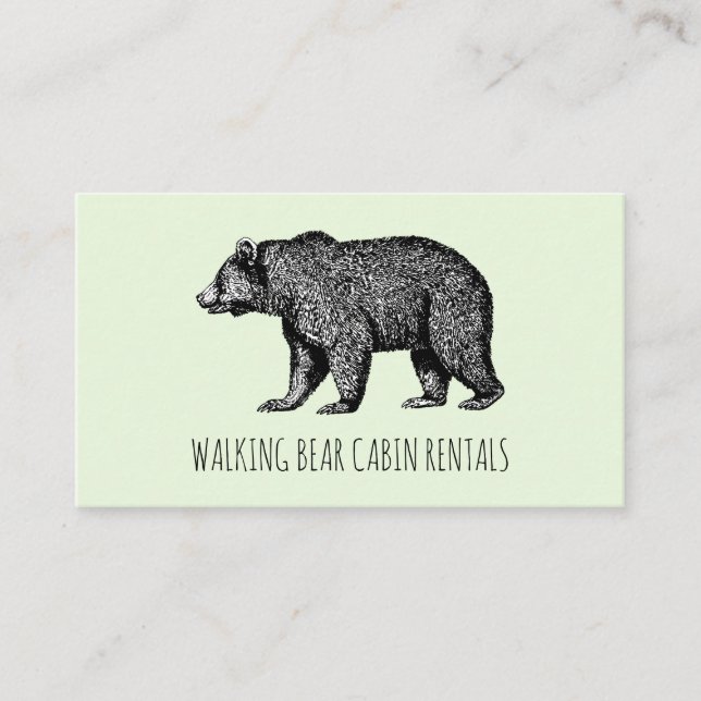 Cabin Rentals Business Cards Visitenkarte (Vorderseite)