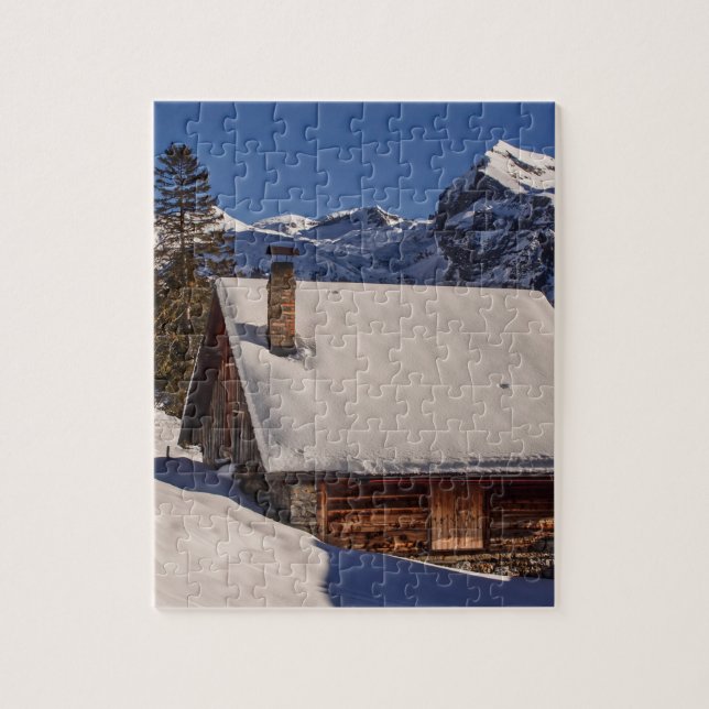 CABIN SNOW DECKT JIGSAW PUZZLE (Vertikal)