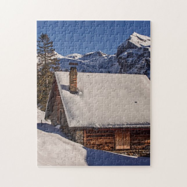 CABIN SNOW DECKT JIGSAW PUZZLE (Vertikal)