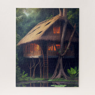CABIN TINUSE HOUSE WALD FANTASY JIGSAW PUZZLE