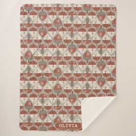 Cabincore Autumnal Stripes Sherpadecke