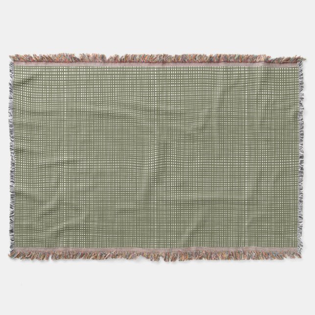 Cabincore Wackeliges Gingham Weihnachtsgrün Decke (Vorderseite)