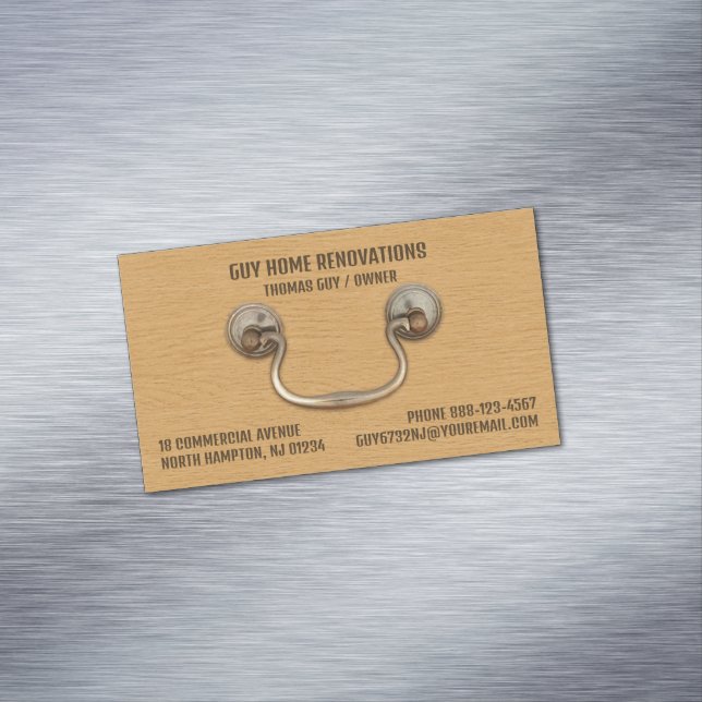 Cabinetry Carpentry Magnetische Visitenkarte (Beispiel)