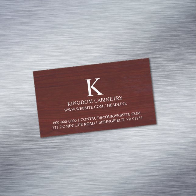Cabinetry Carpentry Magnetische Visitenkarte (Beispiel)