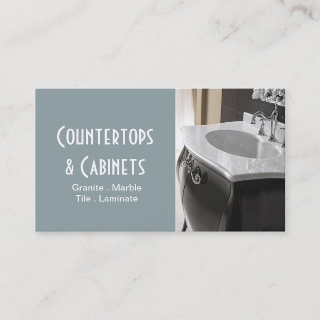 Cabinets Countertops Tile Stone Granite Marmor Visitenkarte (Vorderseite)