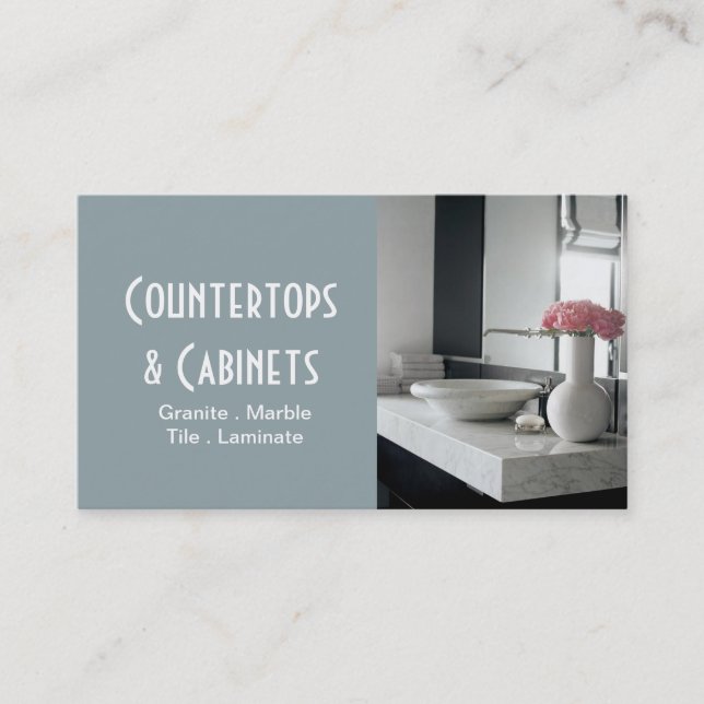 Cabinets Countertops Tile Stone Granite Marmor Visitenkarte (Vorderseite)