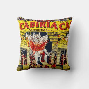 Cabiria Old Movie Poster Image Throw Kissen