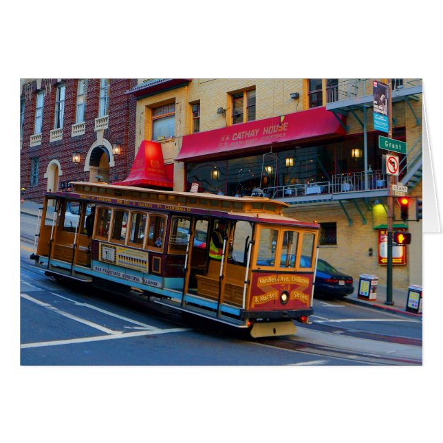 Cable Car #5 Card San Francisco (Vorderseite (Horizontal))