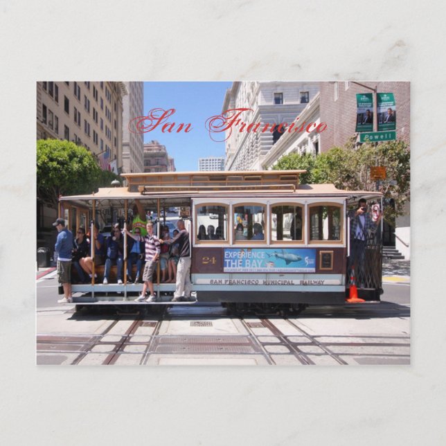 Cable Car Car San Francisco Postcard Postkarte (Vorderseite)