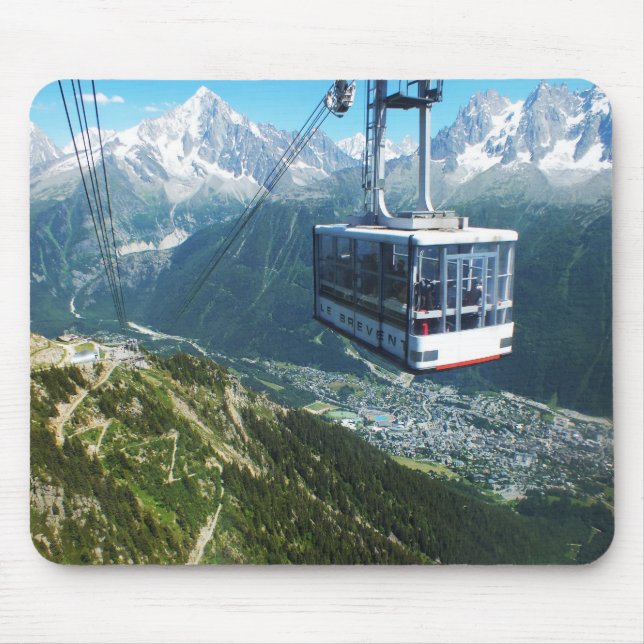 Cable Car über Chamonix Mousepad (Vorne)