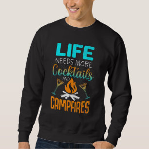 Cabo Life Cocktails Campfeuer Camping Wo Sweatshirt