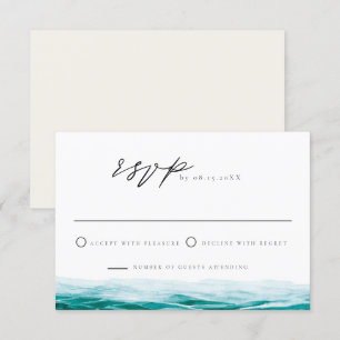 Cabo Mexico Ocean Beach Tropical RSVP Card Einladung