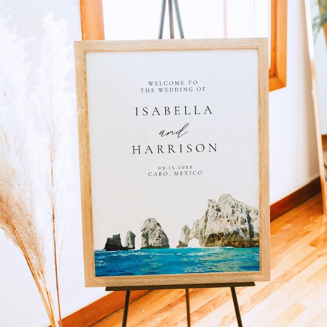 CABO MEXICO Skyline Hochzeit in Urlaubsort Willkom Poster (Von Creator hochgeladen)