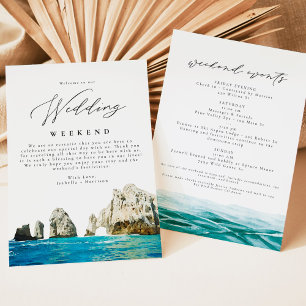 Cabo Mexico Wedding Welcome Letter Itinerary Einladung