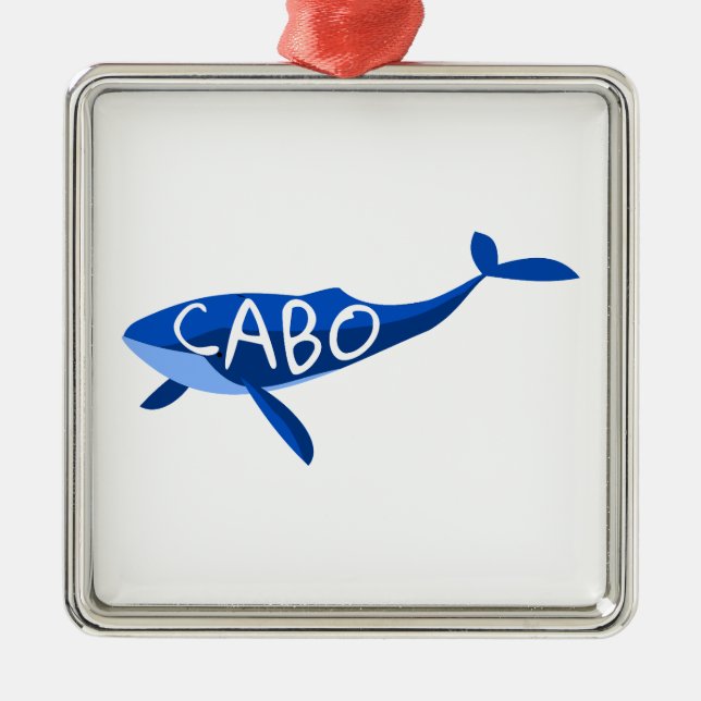 Cabo Mexico Whale Ornament Aus Metall (Vorne)