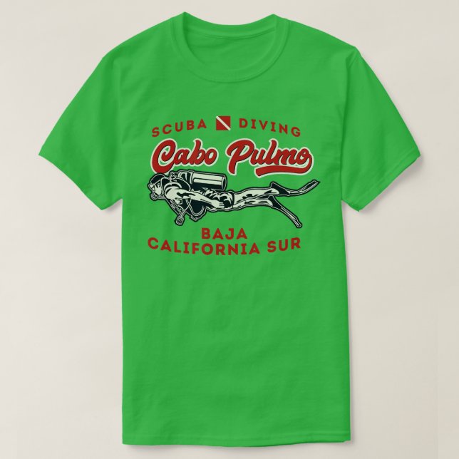 Cabo Pulmo Baja California Scuba Diver T-Shirt (Design vorne)