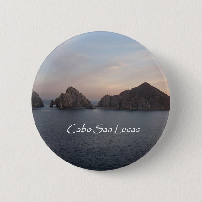 Cabo San Lucas am Sonnenuntergang Button (Vorderseite)